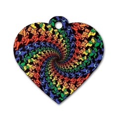 Deadhead Bears Band  Colorsdead Head Grateful Dead Pattern Dog Tag Heart (Two Sides)