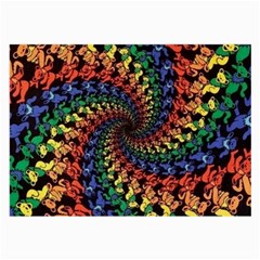 Deadhead Bears Band  Colorsdead Head Grateful Dead Pattern Large Glasses Cloth (2 Sides) by Sapixe