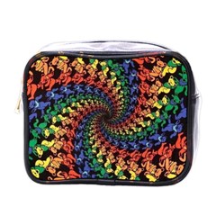 Deadhead Bears Band  Colorsdead Head Grateful Dead Pattern Mini Toiletries Bag (One Side)