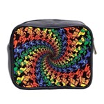 Deadhead Bears Band  Colorsdead Head Grateful Dead Pattern Mini Toiletries Bag (Two Sides) Back