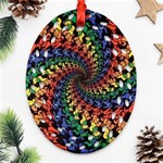 Deadhead Bears Band  Colorsdead Head Grateful Dead Pattern Oval Filigree Ornament (Two Sides) Back