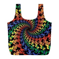 Deadhead Bears Band  Colorsdead Head Grateful Dead Pattern Full Print Recycle Bag (L)