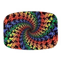 Deadhead Bears Band  Colorsdead Head Grateful Dead Pattern Mini Square Pill Box