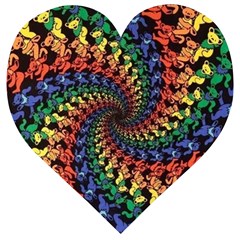 Deadhead Bears Band  Colorsdead Head Grateful Dead Pattern Wooden Puzzle Heart