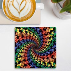 Deadhead Bears Band  Colorsdead Head Grateful Dead Pattern UV Print Square Tile Coaster 