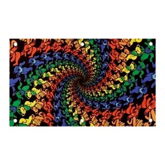 Deadhead Bears Band  Colorsdead Head Grateful Dead Pattern Banner And Sign 5  X 3 