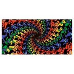 Deadhead Bears Band  Colorsdead Head Grateful Dead Pattern Banner and Sign 8  x 4 