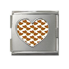 Biscuits Photo Motif Pattern Mega Link Heart Italian Charm (18mm) by dflcprintsclothing