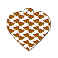 Biscuits Photo Motif Pattern Dog Tag Heart (one Side) by dflcprintsclothing