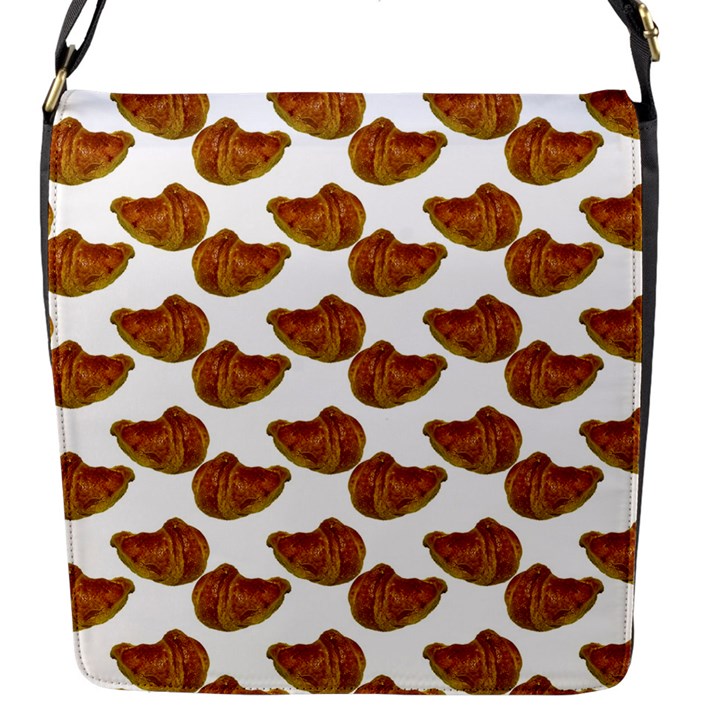 Biscuits Photo Motif Pattern Flap Closure Messenger Bag (S)