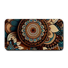 Bohemian Flair In Blue And Earthtones Medium Bar Mat by HWDesign