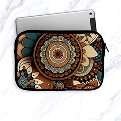 Bohemian Flair In Blue And Earthtones Apple Ipad Mini Zipper Cases by HWDesign