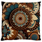 Bohemian Flair In Blue And Earthtones Standard Premium Plush Fleece Cushion Case (One Side) Front