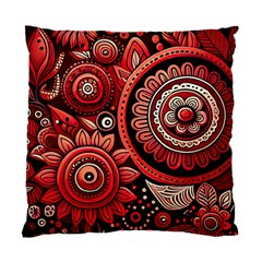 Bohemian Vibes In Vibrant Red Standard Cushion Case (one Side) by HWDesign