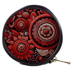 Bohemian Vibes In Vibrant Red Mini Makeup Bag