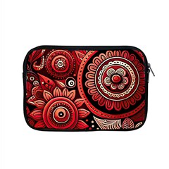 Bohemian Vibes In Vibrant Red Apple Macbook Pro 15  Zipper Case by HWDesign