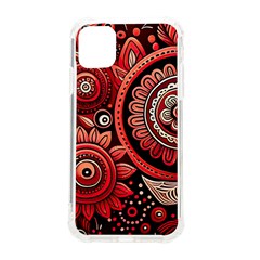 Bohemian Vibes In Vibrant Red Iphone 11 Tpu Uv Print Case by HWDesign