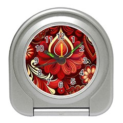 Bohemian Flower Drop Travel Alarm Clock by HWDesign