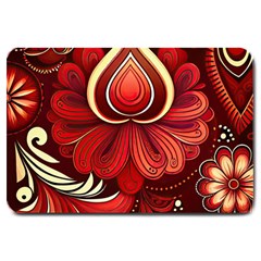 Bohemian Flower Drop Large Doormat by HWDesign