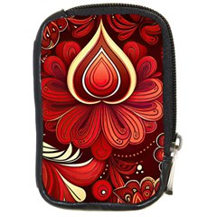 Bohemian Flower Drop Compact Camera Leather Case by HWDesign