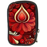 Bohemian Flower Drop Compact Camera Leather Case Front