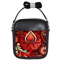 Bohemian Flower Drop Girls Sling Bag by HWDesign