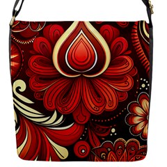 Bohemian Flower Drop Flap Closure Messenger Bag (s) by HWDesign