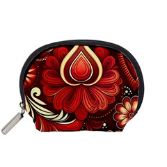 Bohemian Flower Drop Accessory Pouch (small) by HWDesign