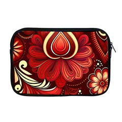 Bohemian Flower Drop Apple Macbook Pro 17  Zipper Case by HWDesign