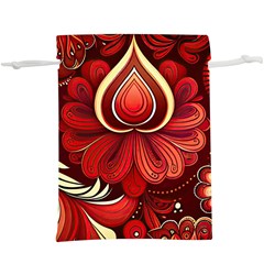 Bohemian Flower Drop Lightweight Drawstring Pouch (xl) by HWDesign