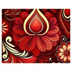 Bohemian Flower Drop One Side Premium Plush Fleece Blanket (Medium) 60 x50  Blanket Front