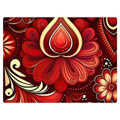 Bohemian Flower Drop Premium Plush Fleece Blanket (extra Small) by HWDesign