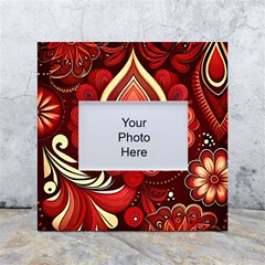 Bohemian Flower Drop White Box Photo Frame 4  X 6  by HWDesign