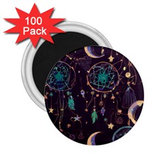 Bohemian  Stars, Moons, And Dreamcatchers 2 25  Magnets (100 Pack)  by HWDesign