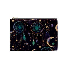 Bohemian  Stars, Moons, And Dreamcatchers Cosmetic Bag (medium)