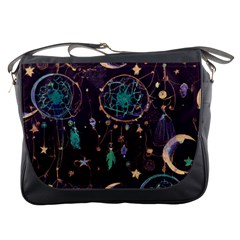 Bohemian  Stars, Moons, And Dreamcatchers Messenger Bag by HWDesign