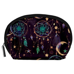 Bohemian  Stars, Moons, And Dreamcatchers Accessory Pouch (large) by HWDesign