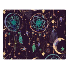 Bohemian  Stars, Moons, And Dreamcatchers Premium Plush Fleece Blanket (large)