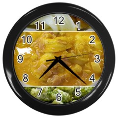 Italian Pasta Photo Montage Wall Clock (black) by dflcprintsclothing