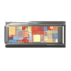 Art Abstract Rectangle Square Superlink Italian Charm (9mm) by Ravend