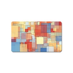 Art Abstract Rectangle Square Magnet (name Card) by Ravend