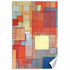 Art Abstract Rectangle Square Canvas 24  X 36  by Ravend