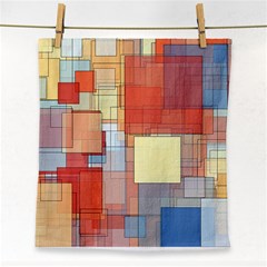 Art Abstract Rectangle Square Face Towel by Ravend