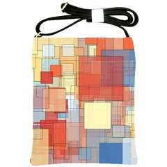 Art Abstract Rectangle Square Shoulder Sling Bag by Ravend