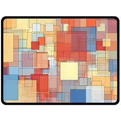 Art Abstract Rectangle Square Fleece Blanket (large) by Ravend