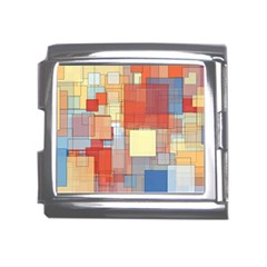 Art Abstract Rectangle Square Mega Link Italian Charm (18mm) by Ravend