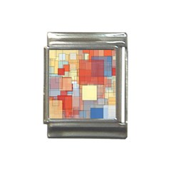 Art Abstract Rectangle Square Italian Charm (13mm) by Ravend