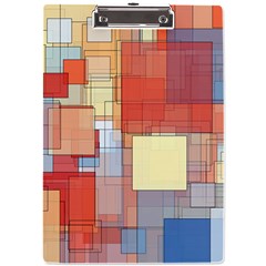 Art Abstract Rectangle Square A4 Acrylic Clipboard by Ravend