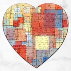 Art Abstract Rectangle Square Jigsaw Puzzle (heart) by Ravend