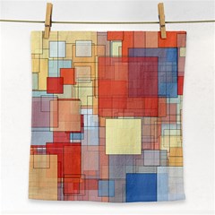 Art Abstract Rectangle Square Face Towel by Ravend